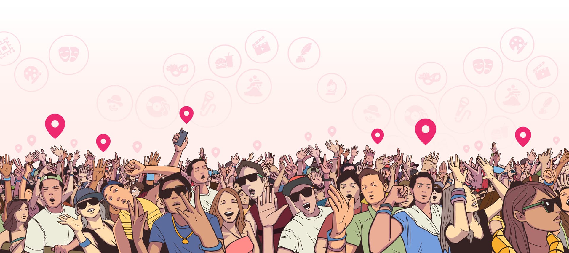 A crowd at a live show